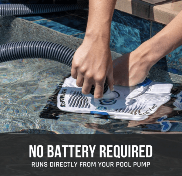 No battery required run directly from your Hayward W3HSCTRACCU TracVac Suction Pool Cleaner for In-ground Pools up to 40 ft in Length – Automatic Pool Vacuum – Climbs Walls - Overcomes Pool Floor Obstacles,Blue.